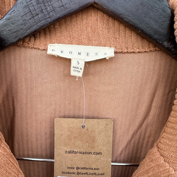 Promesa Corduroy Jumpsuit in Tan - Picture 12 of 16